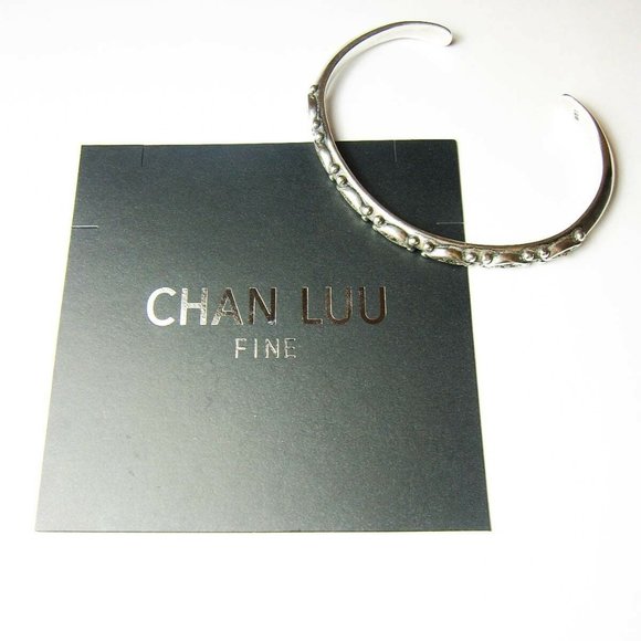 New Chan luu Bangle Cuff 925 Sterling Silver 0.32 ct champagne diamond $545 - Picture 2 of 6